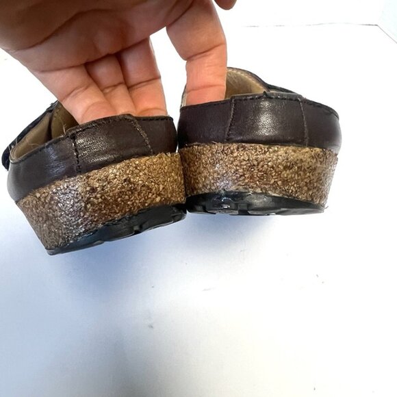 Haflinger Shoes Womens 40 US 9 Leather Mule Slip On Clogs Flats Comfort Brown - Picture 8 of 11